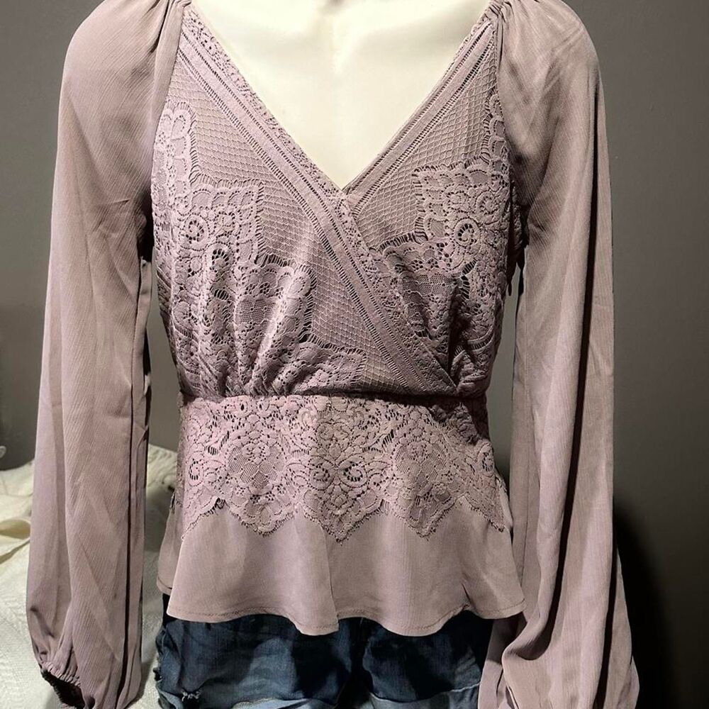 Lulus Women's Purple and Pink Blouse